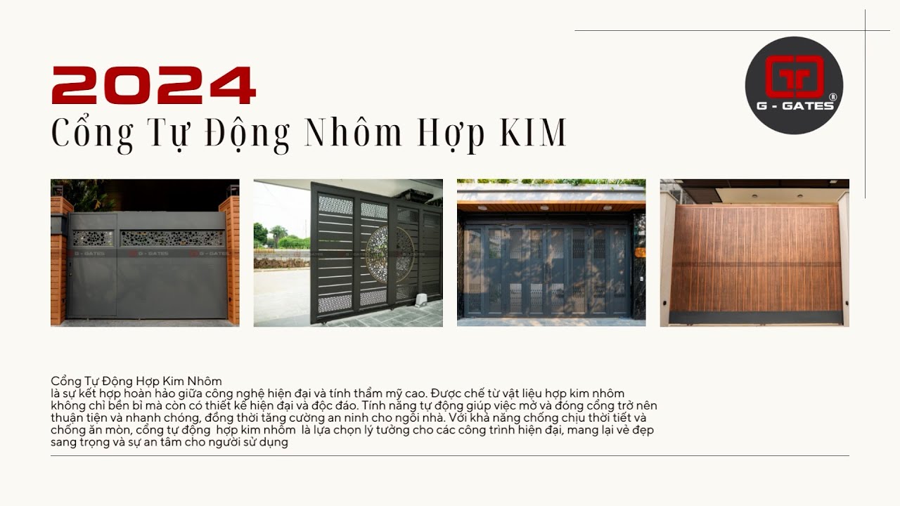 Cổng tự động hợp kim nhôm thương hiệu G - GATES.