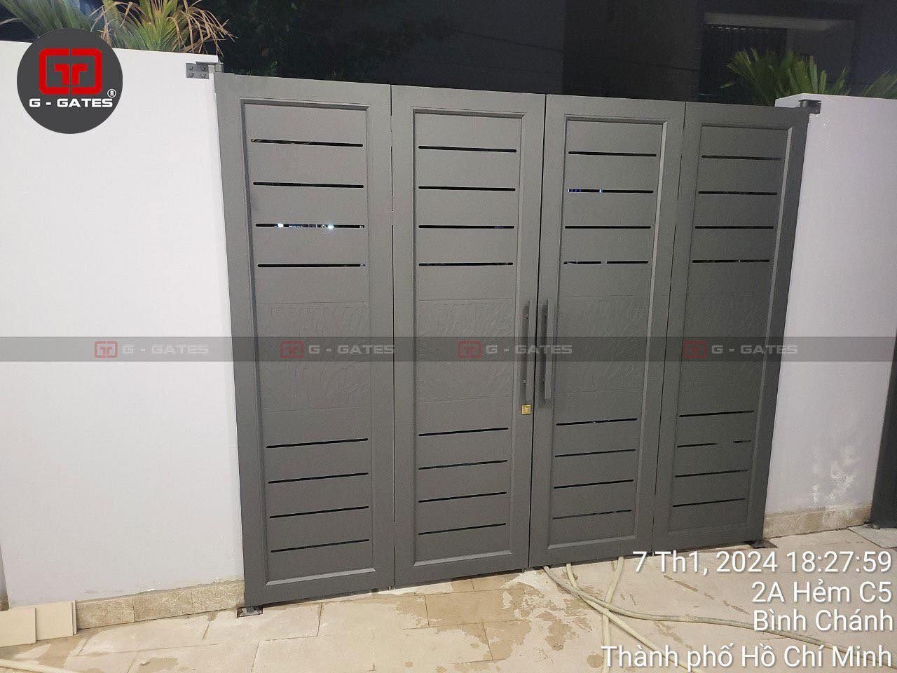 Cổng cnc 4 cánh họa văn hiện đại G - GATES