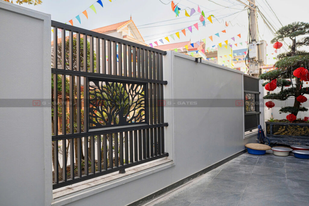 Hàng rào hợp kim nhôm họa tiết  cnc 