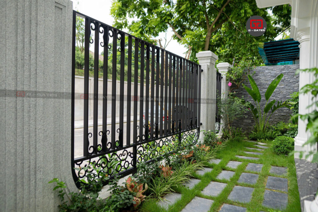 Hàng rào hợp kim nhôm tân cổ điển đơn giản 